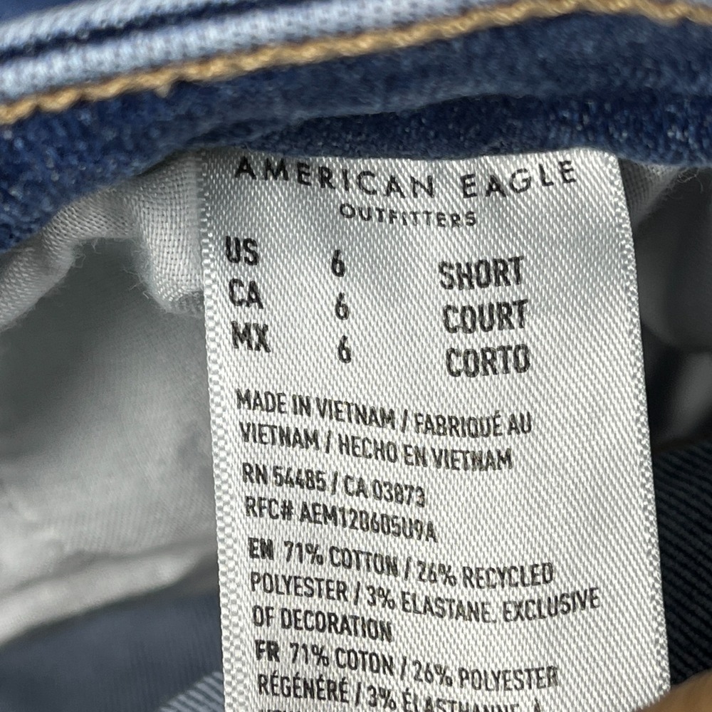 American Eagle Outfitters Skinny Jeans Womens 6S Blue Denim Next Level Stretch - Picture 4 of 6